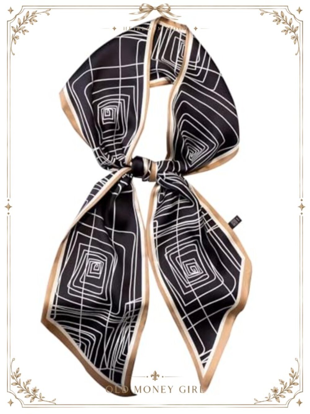 Satin Silk Feeling Head Scarf 59x5.9 Long Square Neck Hair Bag Wrap